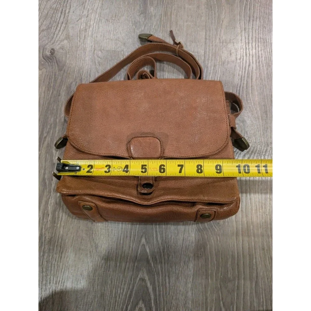 Officine Creative Brown Leather Crossbody Flap Messenger Handmade Italy Satchel